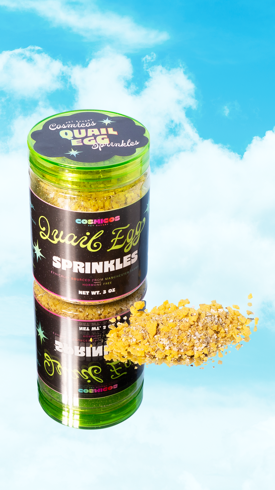 Cosmicos Pet Bakery - Quail Egg Sprinkles Food Topper For Dogs and Cats