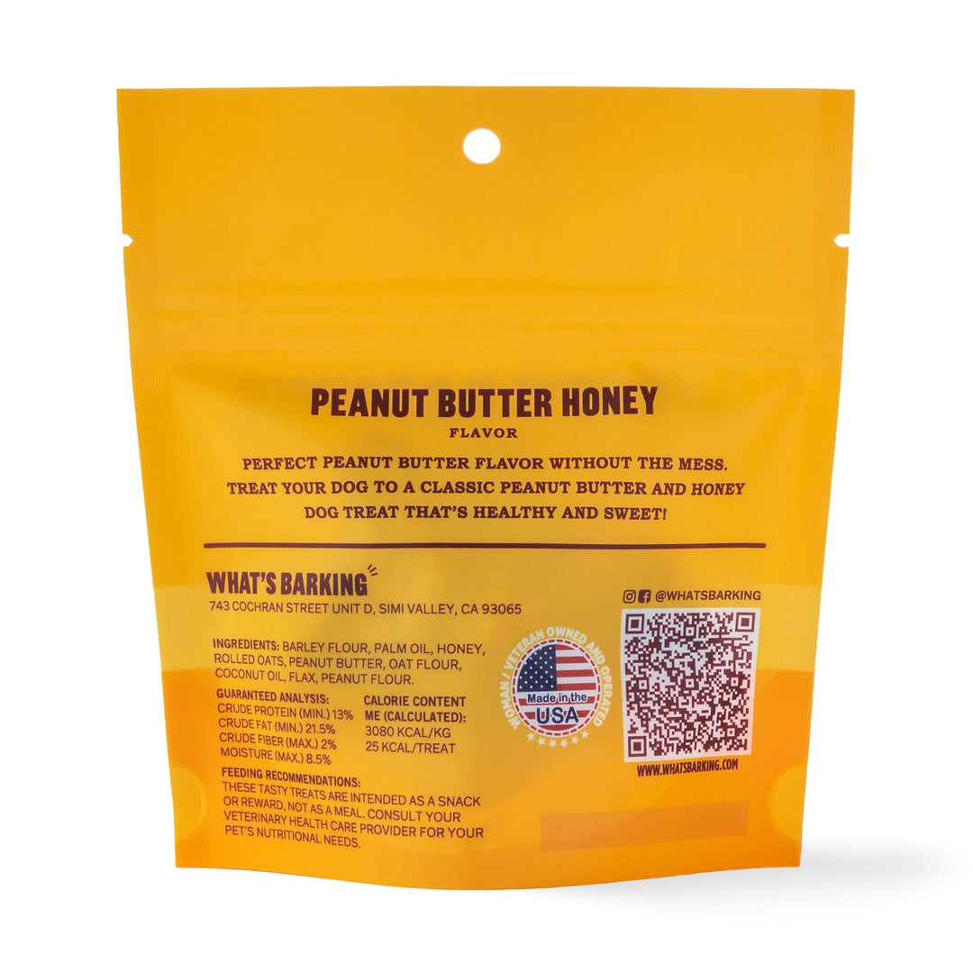 Peanut Butter & Honey Chewy Dog Treats, 1.5oz Case