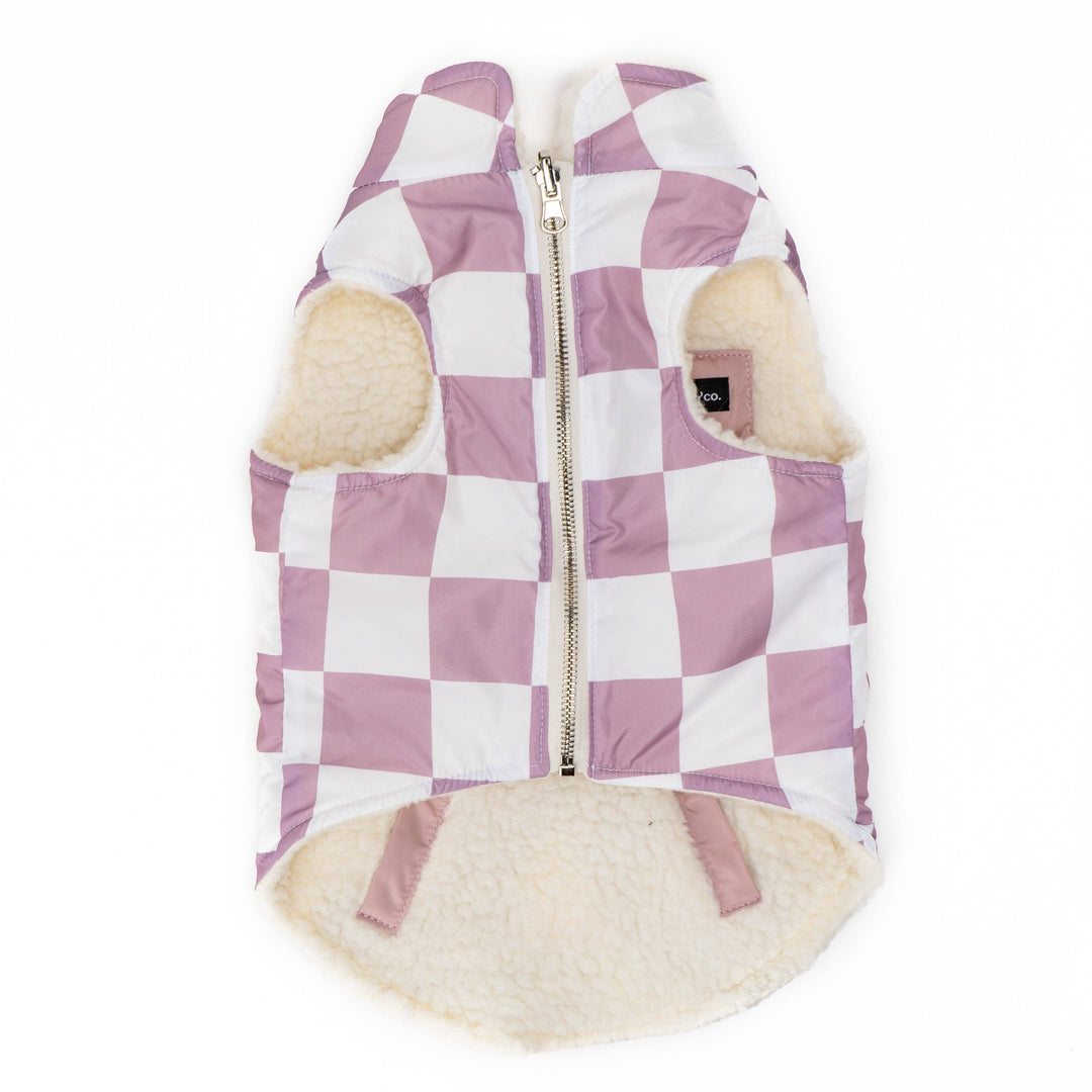 The Checked Out Reversible Teddy Vest: Medium