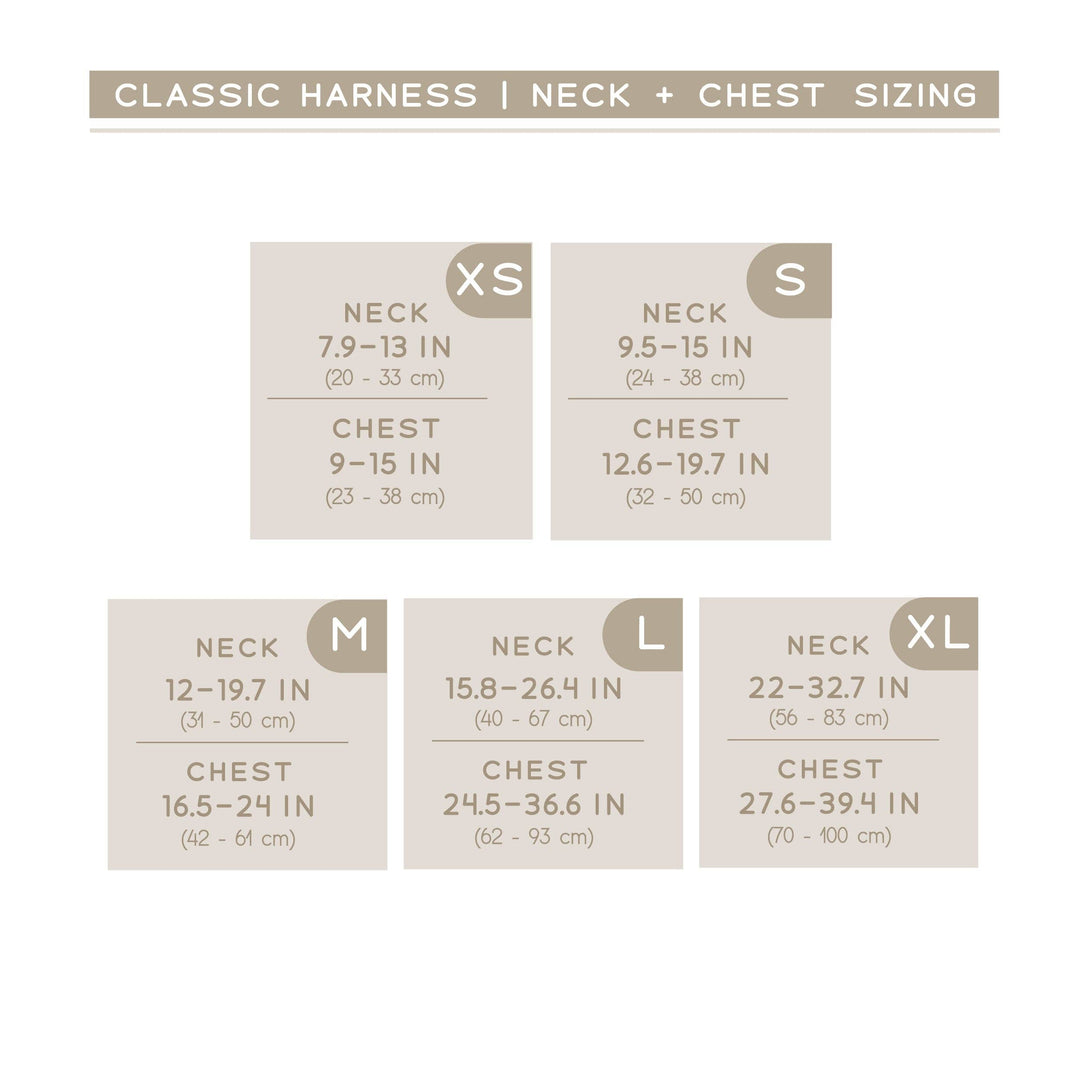 Bop Pop Pets - Classic Harness | Hunter Sky: Medium