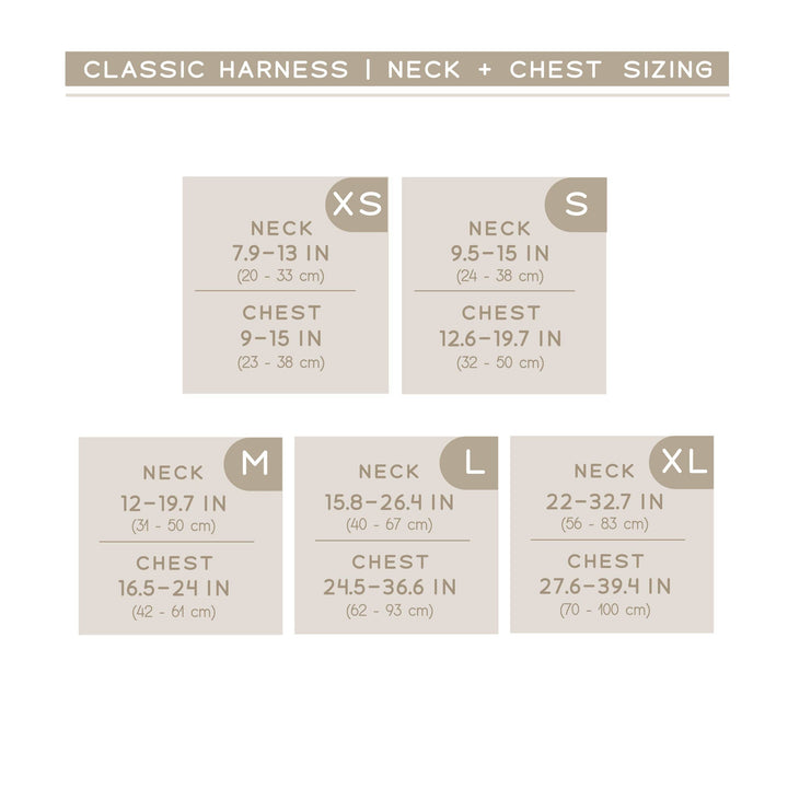 Bop Pop Pets - Classic Harness | Hunter Sky: Medium