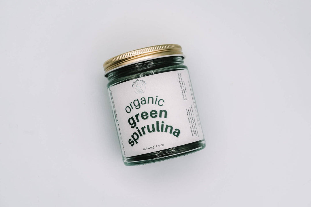 holisticanine - Organic Green Spirulina | Anti-Inflammatory and Antioxidant: Glass jar