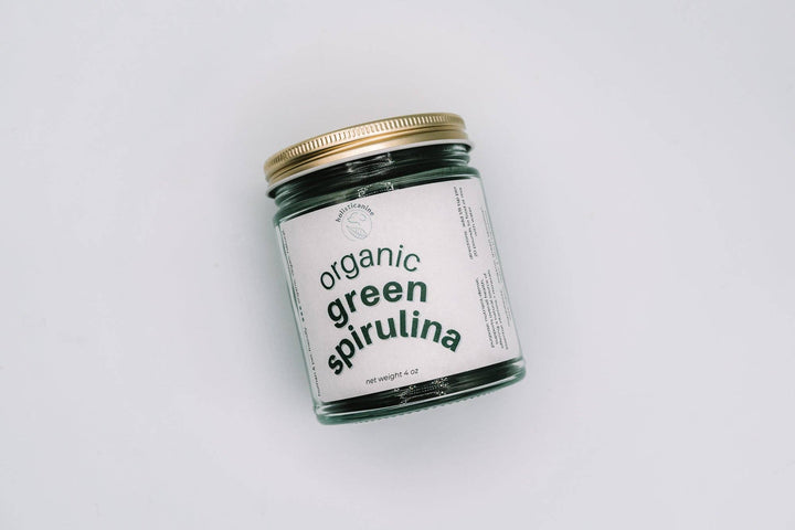 holisticanine - Organic Green Spirulina | Anti-Inflammatory and Antioxidant: Glass jar