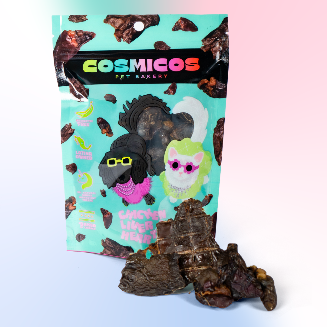 Cosmicos Pet Bakery - Chicken Liver & Hearts Snackies | Treats for Cats and Dogs