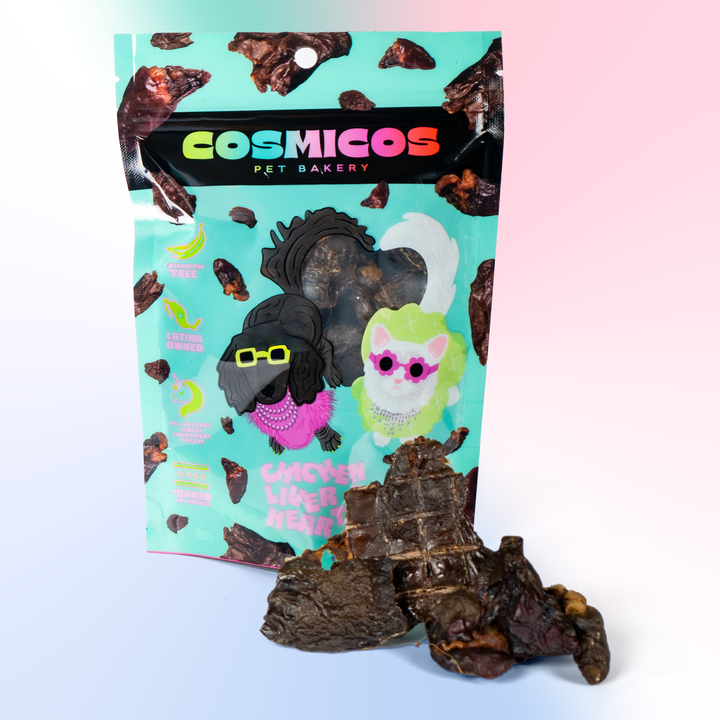 Cosmicos Pet Bakery - Chicken Liver & Hearts Snackies | Treats for Cats and Dogs