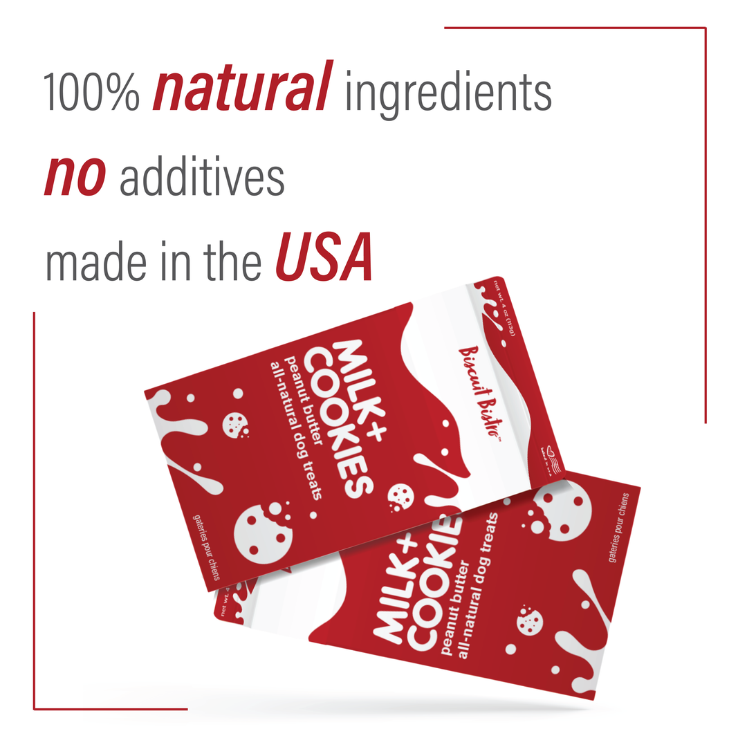 Petknowledgy by Spunky Pup - Milk + Cookies - Peanut Butter Dog Treats - 4 oz