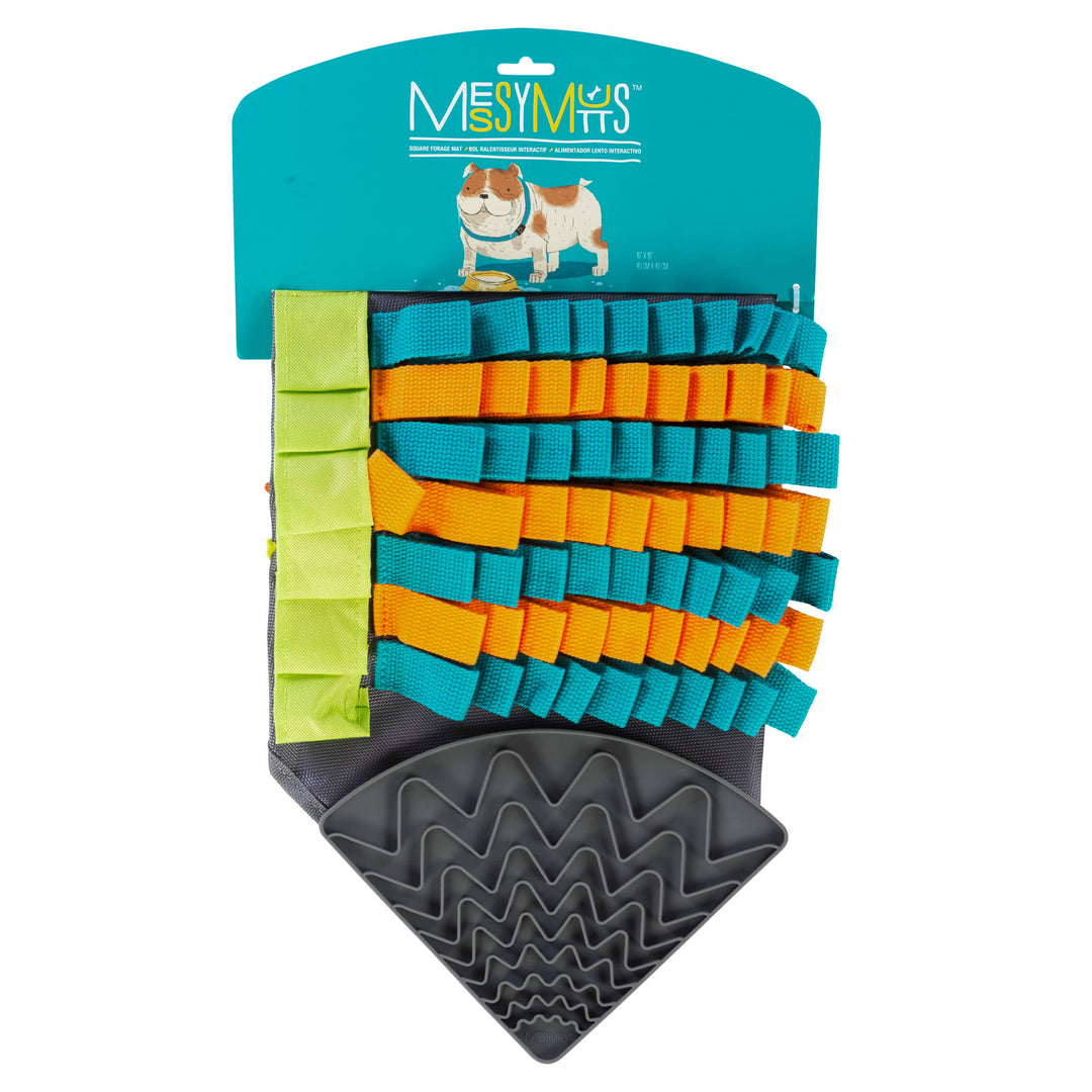 Pet Palette Distribution - Messy Mutts Square Forage/Snuffle Mat 16" with Suction