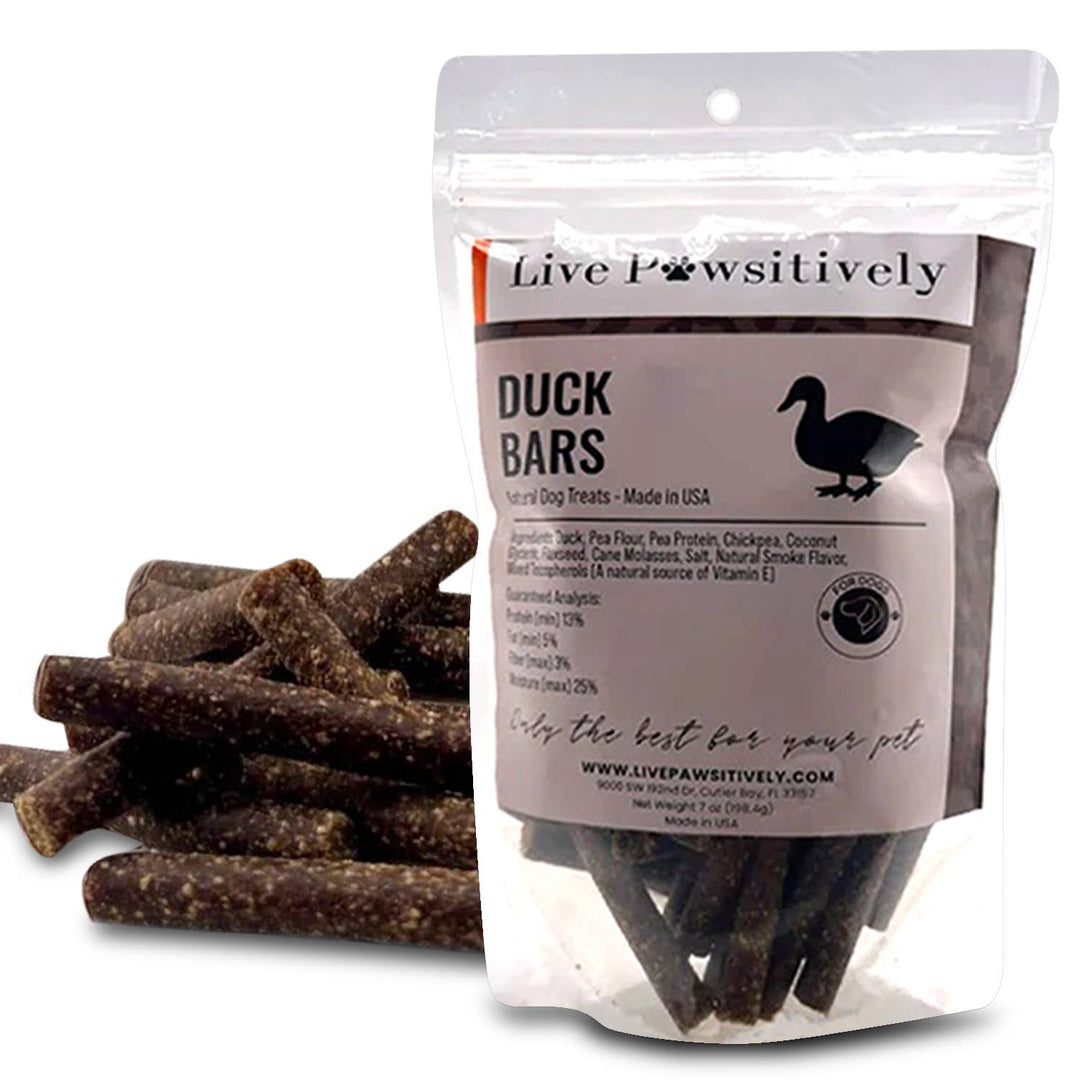 Live Pawsitive - Duck Bars, Natural Limited ingredient dog treat, made in USA