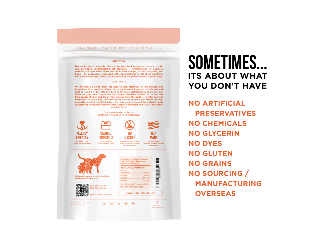 Natural Rapport - The Only Freeze Dried Chicken Meatballs Dogs Need: 4 oz