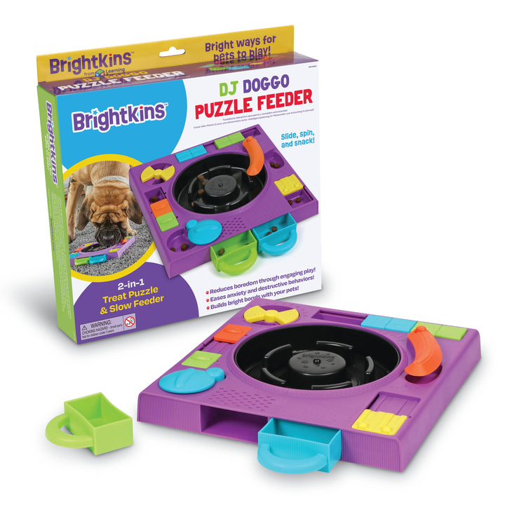 Hunger for Words and Brightkins - Brightkins™ DJ Turntable Puzzle Feeder