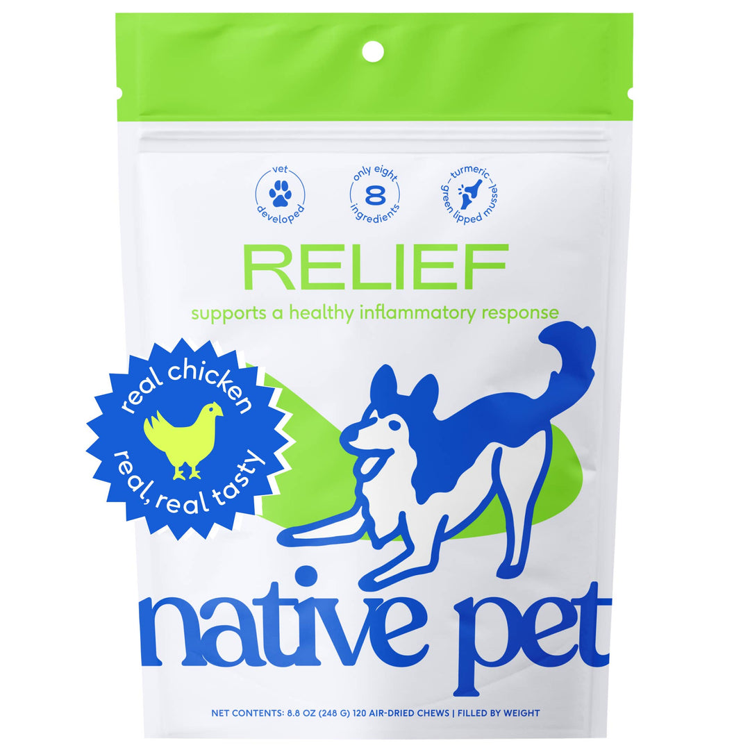 Native Pet - Relief Chews, Hip & Joint Supplement for Dogs: 30ct