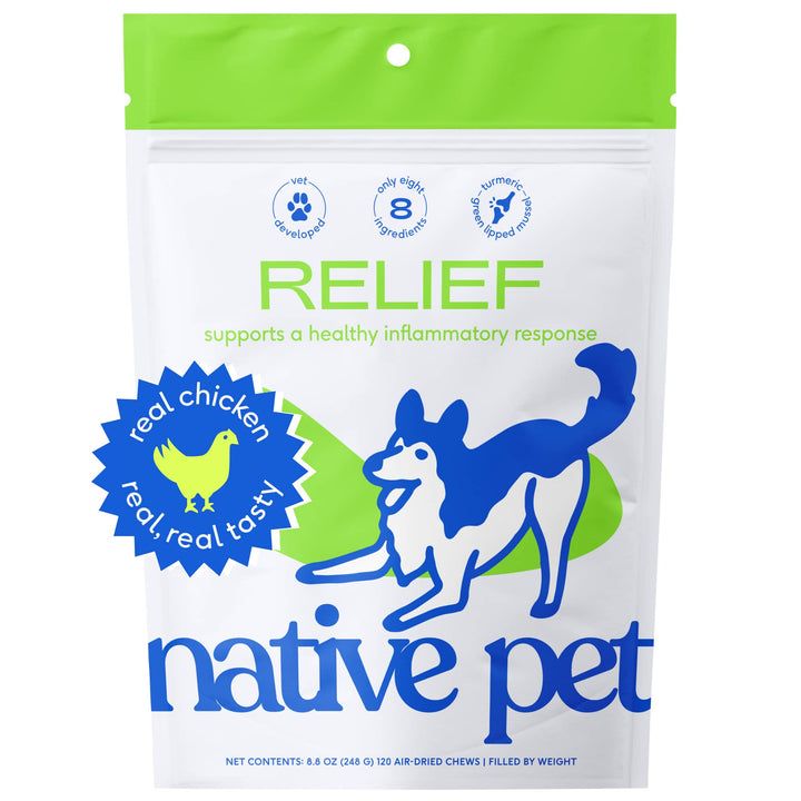 Native Pet - Relief Chews, Hip & Joint Supplement for Dogs: 30ct