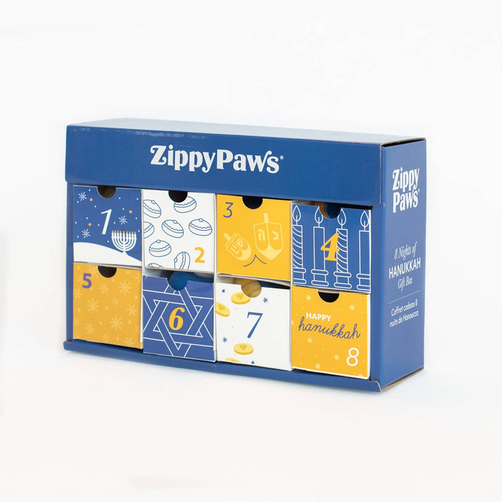 ZippyPaws - 8 Nights of Hanukkah Box - Holiday Dog Toy
