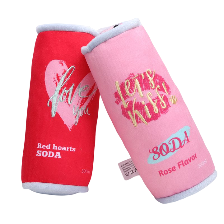 Cheerhunting - Petkin - Soda Dog Squeaky Toy: Pink