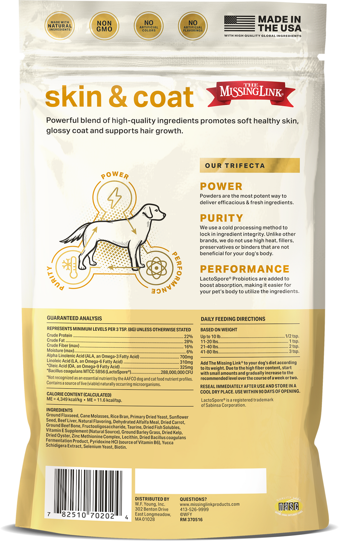 Pet Palette Distribution - The Missing Link - Original Skin & Coat Dog 8oz