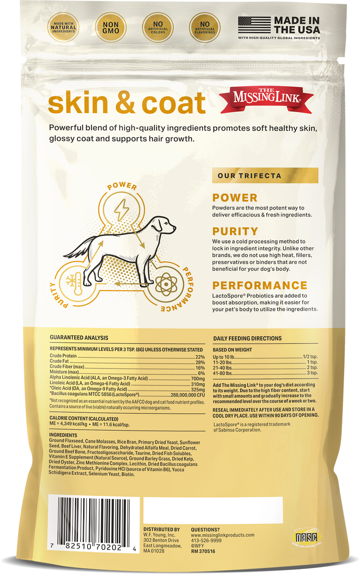 Pet Palette Distribution - The Missing Link - Original Skin & Coat Dog 8oz