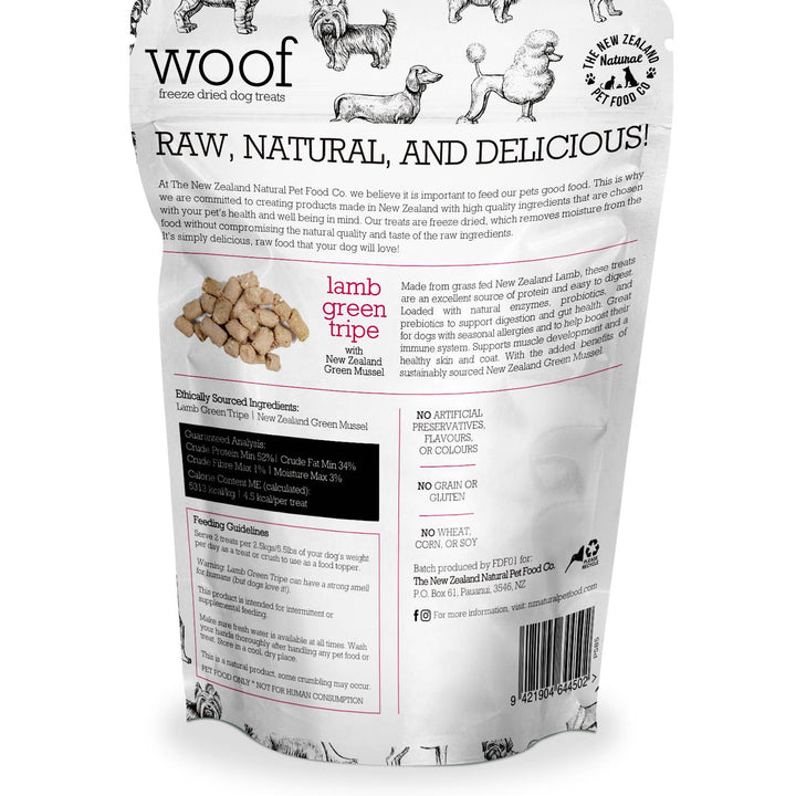 Woof Lamb Green Tripe Treats 1.4oz