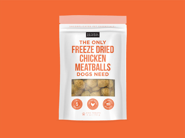 Natural Rapport - The Only Freeze Dried Chicken Meatballs Dogs Need: 4 oz