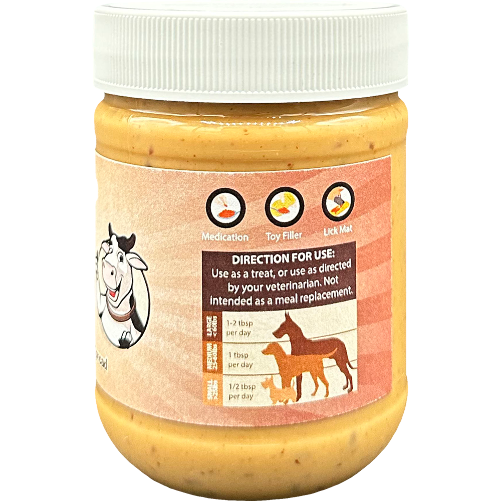 Poochie Butter - 12oz Chunky Beef Jerky Dog Peanut Butter Jar