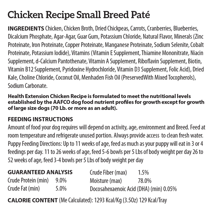 Health Extension Pet Care - Little Cups Chicken for Small Breeds Variety Pack: Chicken & Turkey Variety Pack - Small Breed 3.5oz
