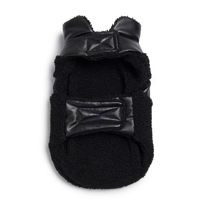 Fab Ski Leather Shearling Puffer Black