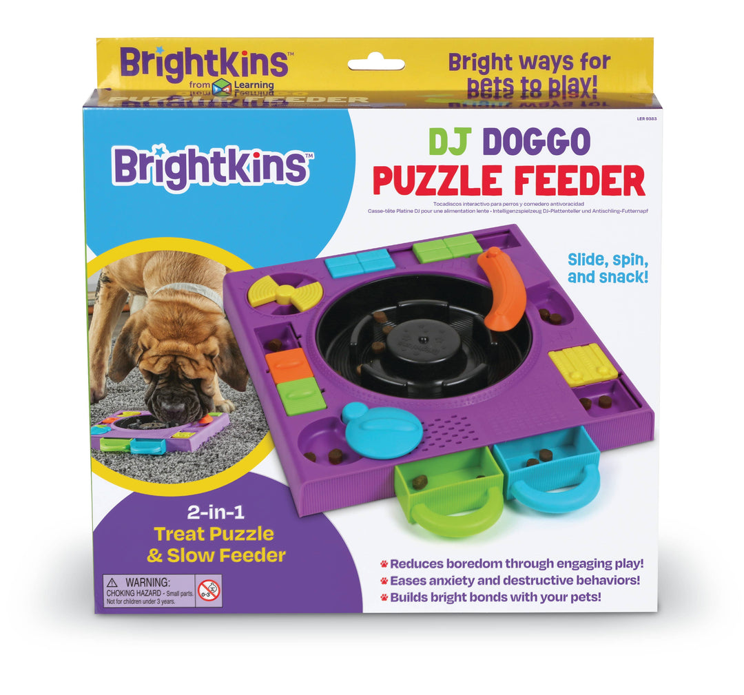 Hunger for Words and Brightkins - Brightkins™ DJ Turntable Puzzle Feeder