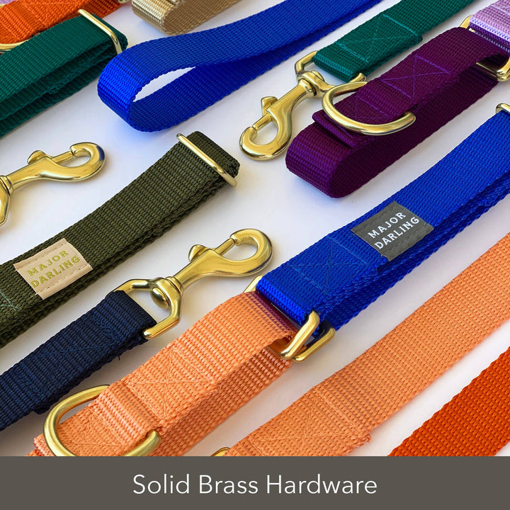 Major Darling - Leopard Print with Peach Martingale Collar: Medium