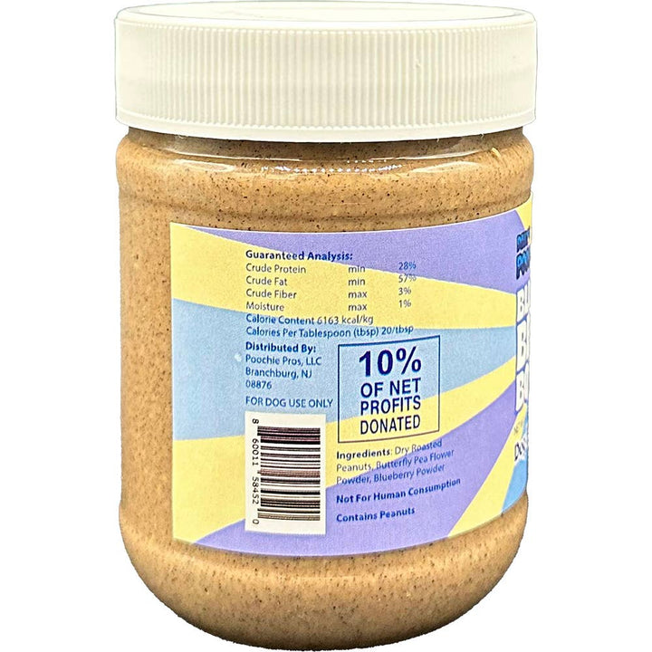 Poochie Butter - 12oz Blueberry Flavored Dog Peanut Butter Jar