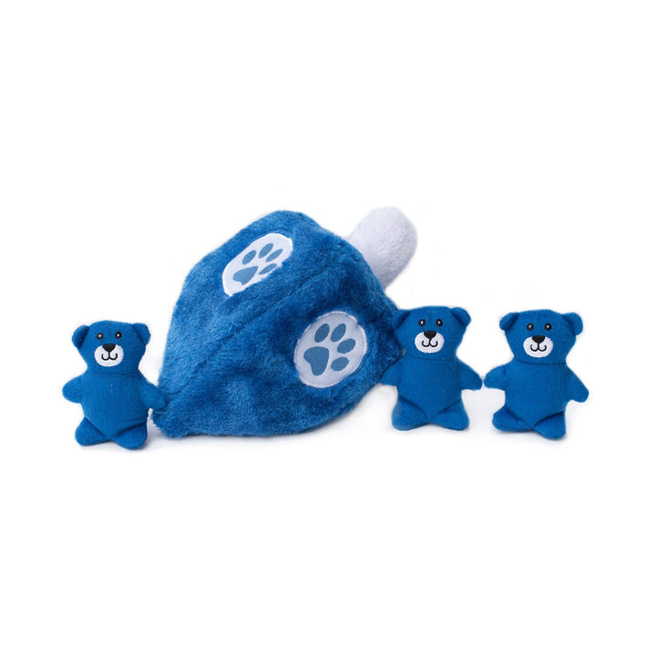 ZippyPaws - Hanukkah Burrow - Dreidel - Holiday Dog Toy