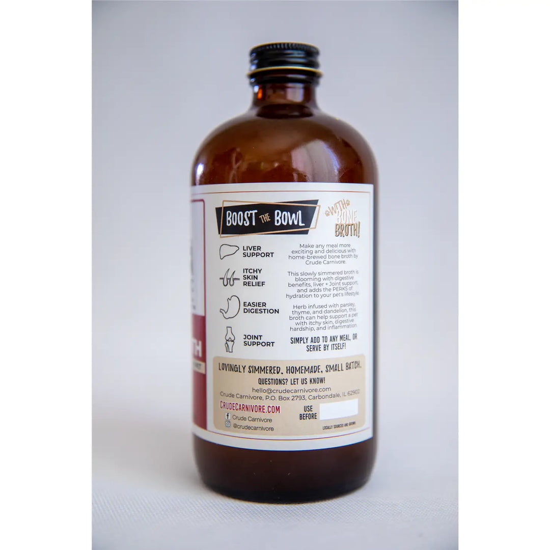Crude Carnivore - Beef Bone Broth 16 OZ