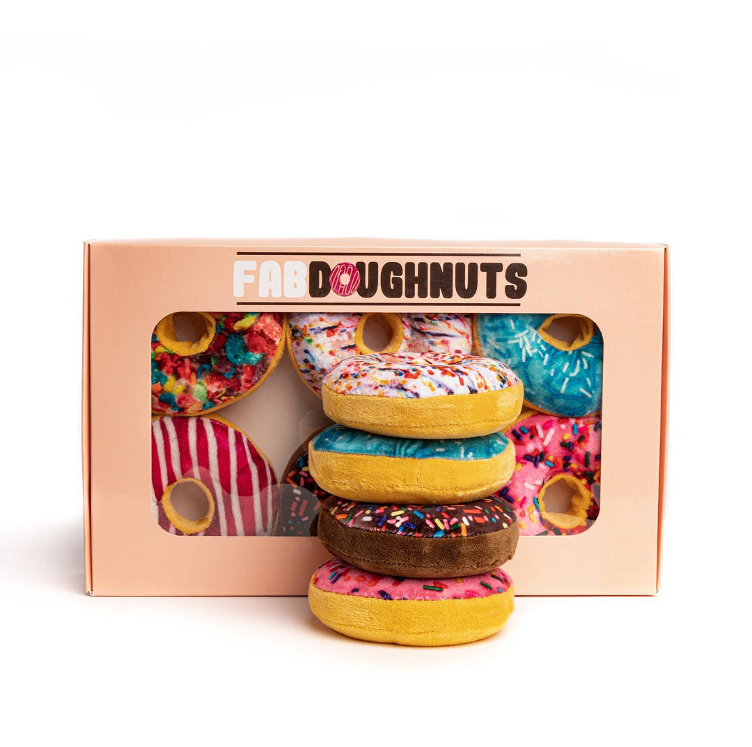 Box of Doughnuts Squeaky Dog Toy: Default Title