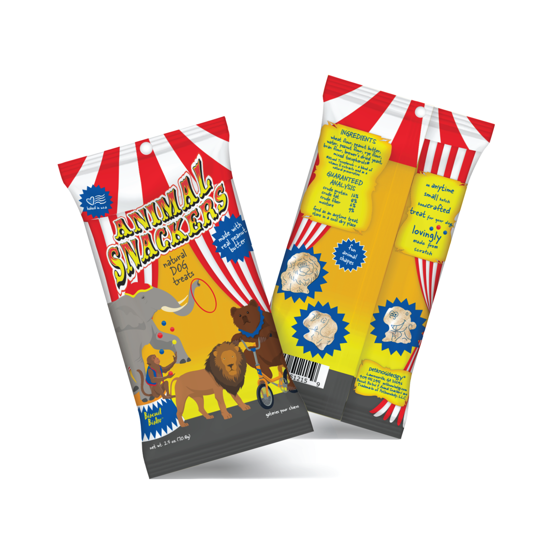 Pet Snax by Petknowledgy - Snack Pack - Animal Snackers - Peanut Butter - 2.5 oz