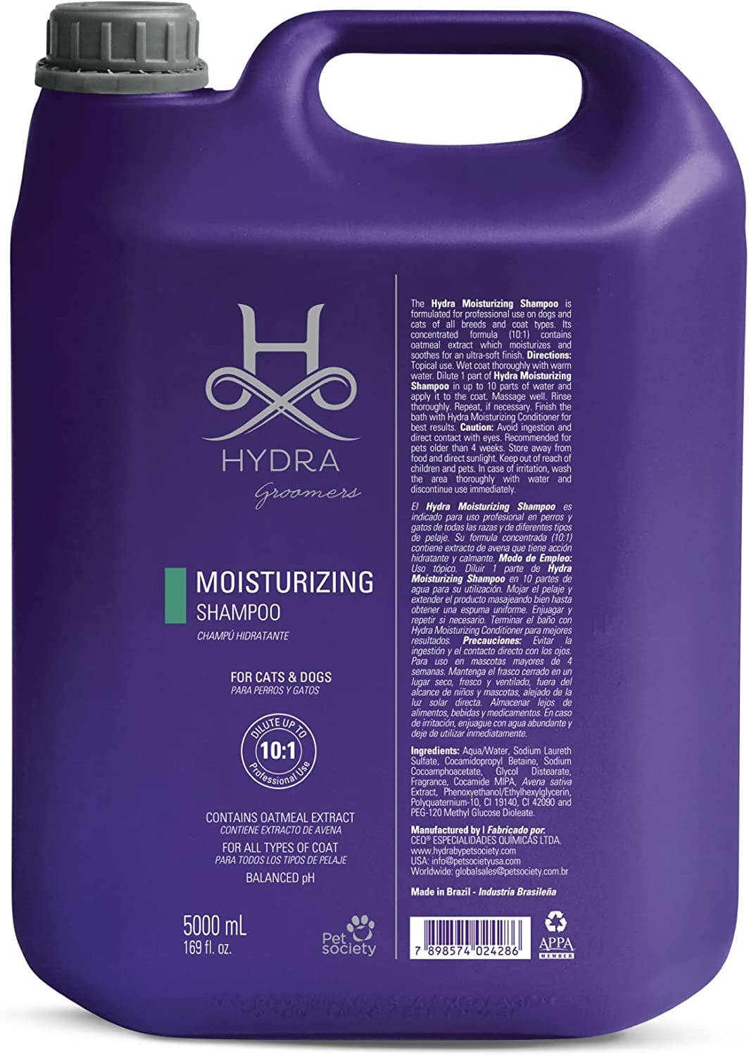 Hydra by Pet Society Hydra Professional Moisturizing Shampoo 4mydogs