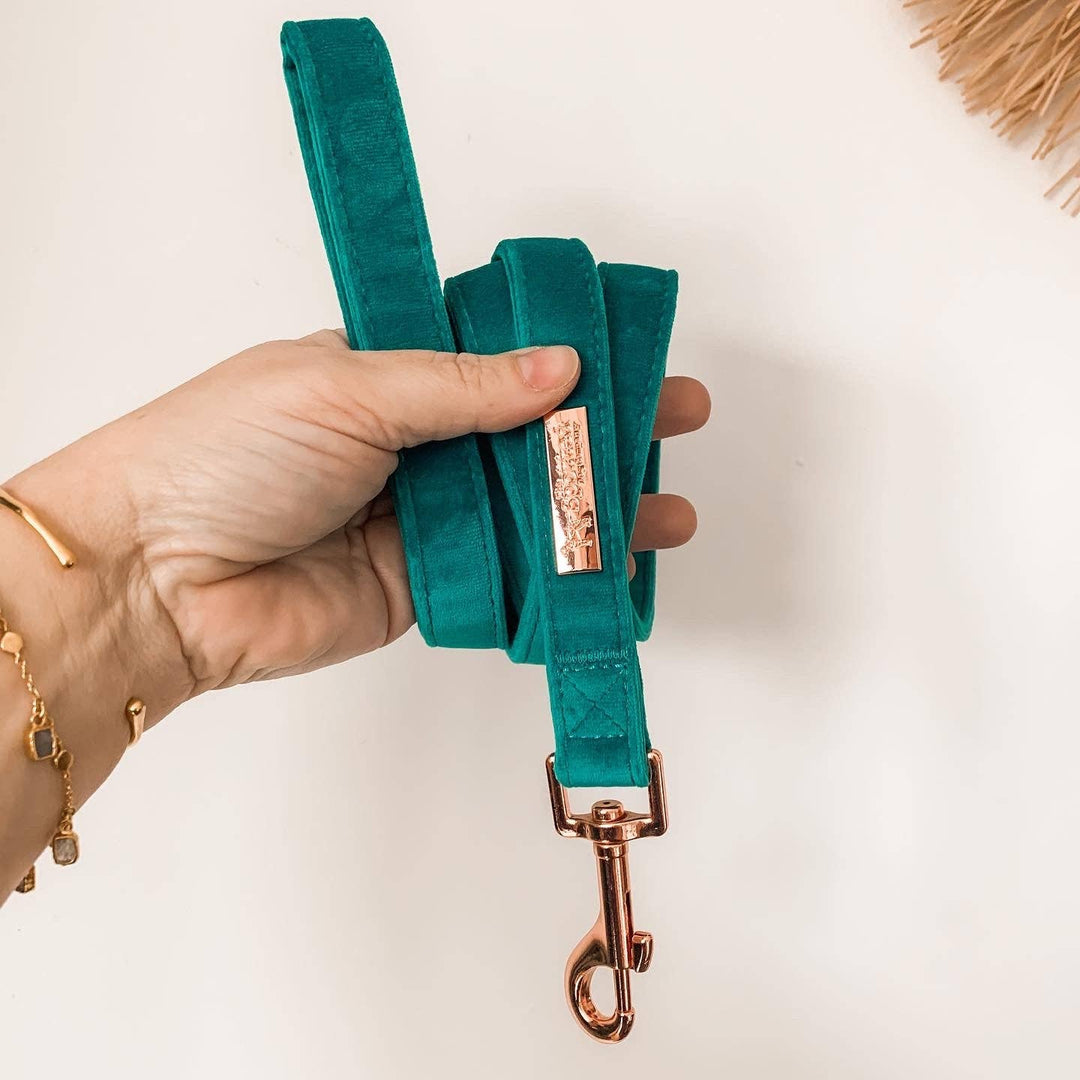 The Spotted Dog Company - Jade Velvet Dog Lead