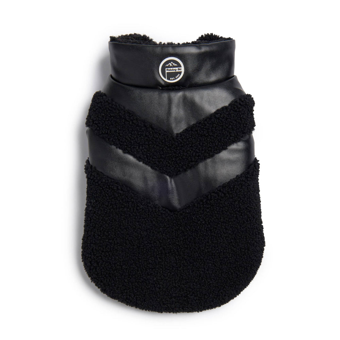 Fab Ski Leather Shearling Puffer Black