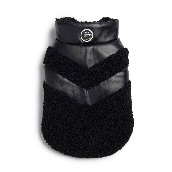 Fab Ski Leather Shearling Puffer Black