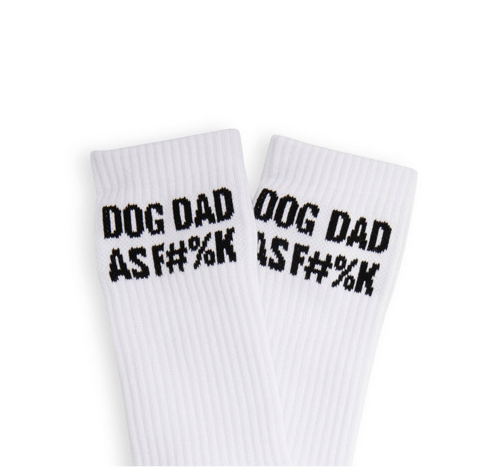Trill Paws - Dog Dad AF Striped Socks - Black: One size