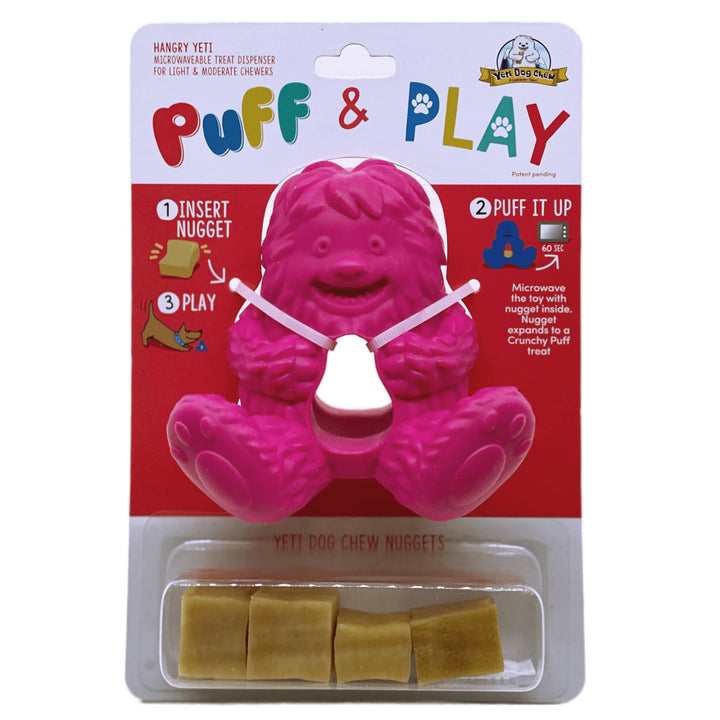 Pet Palette Distribution - Yeti Dog Chew Puff & Play Hangry Yeti Pink