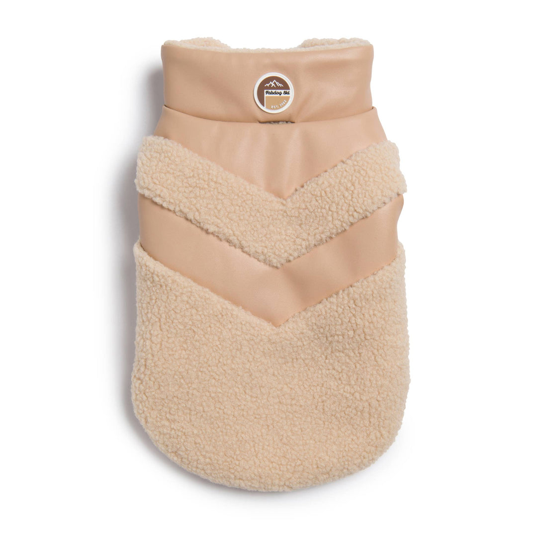 Fab Ski Leather Shearling Puffer Tan