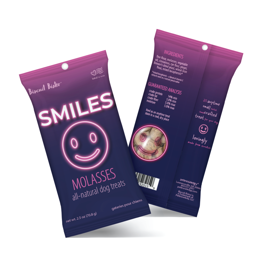 Pet Snax by Petknowledgy - Snack Pack - Smiles - Molasses - 2.5 oz
