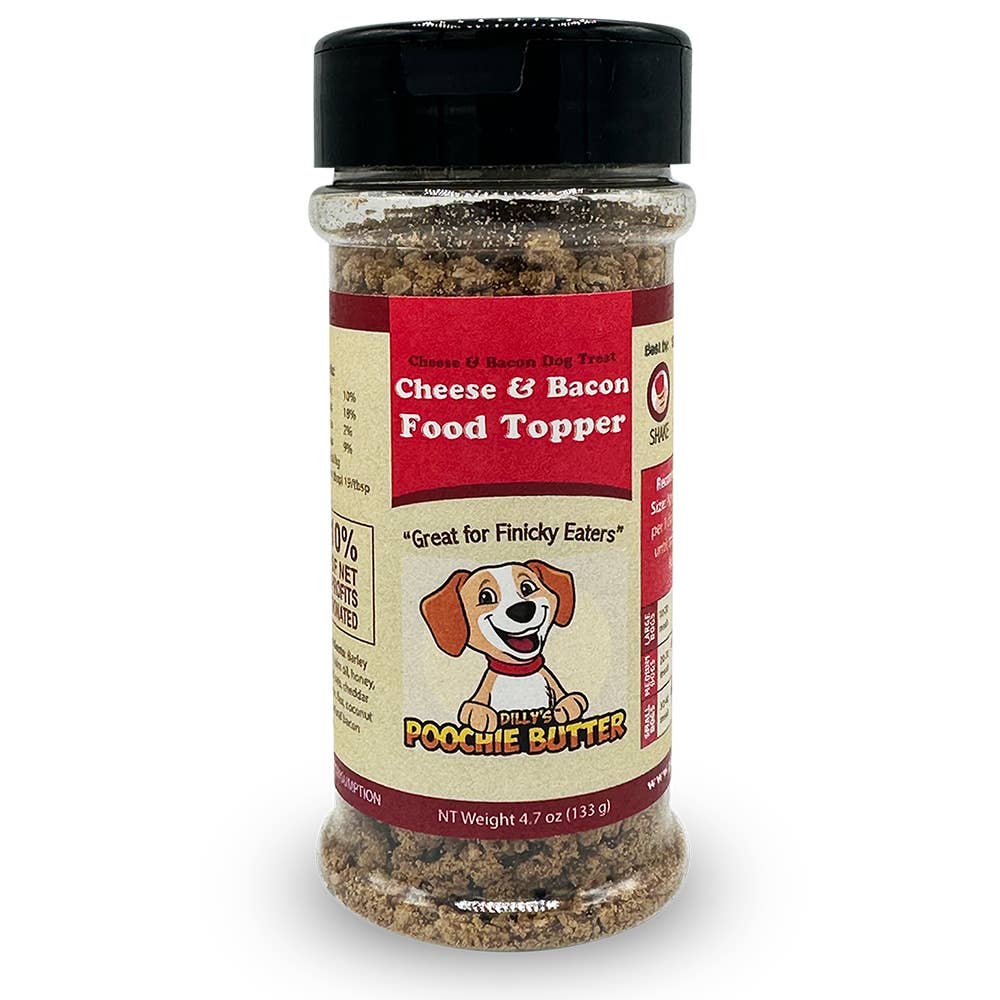 Poochie Butter - Dog Food Topper All Natural 4.7oz: Cheese & Bacon