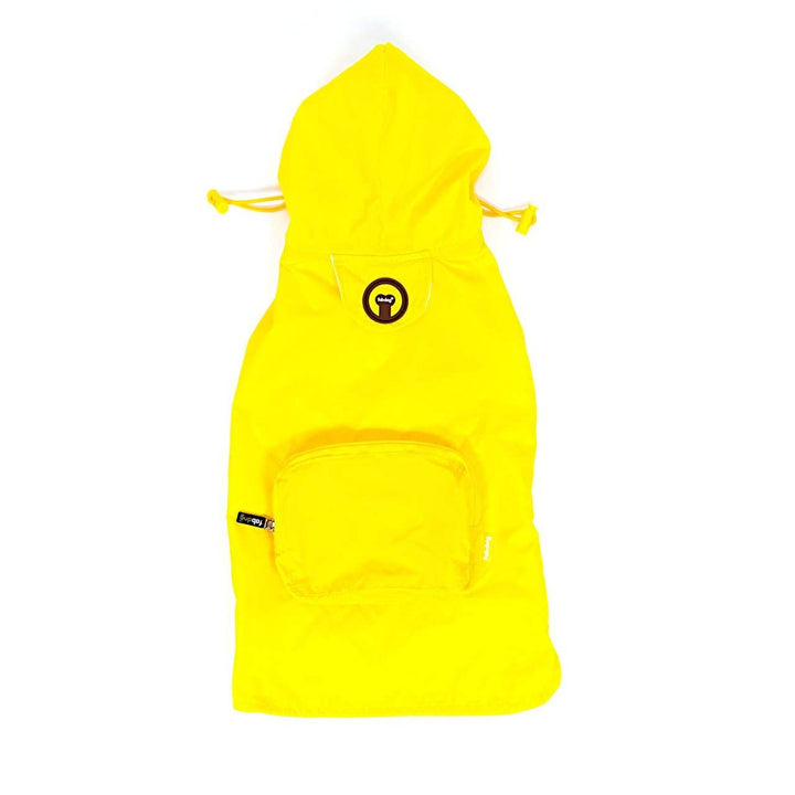 Yellow Packaway Dog Raincoat: S
