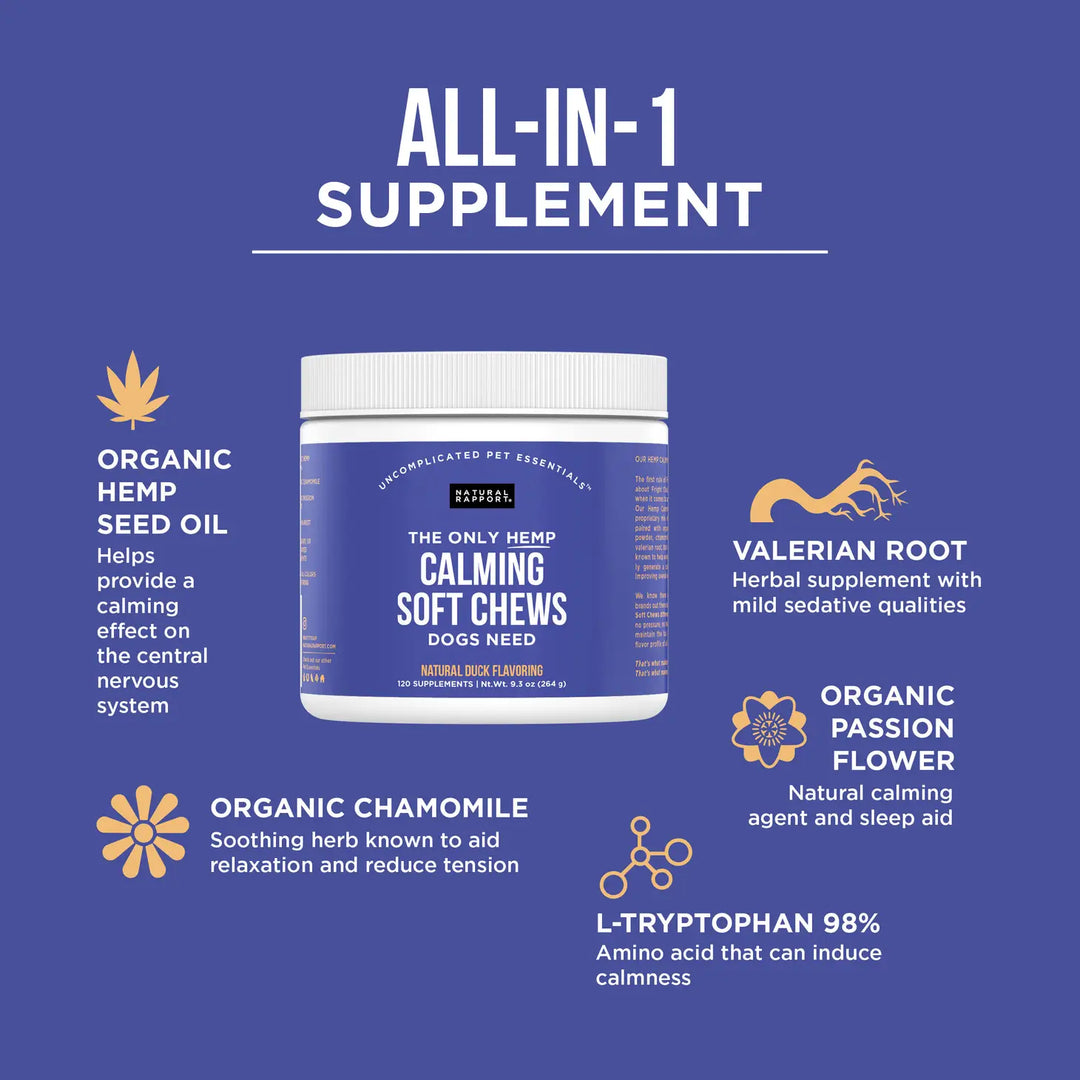 Natural Rapport - The Only Calming Soft Chews Dogs Need