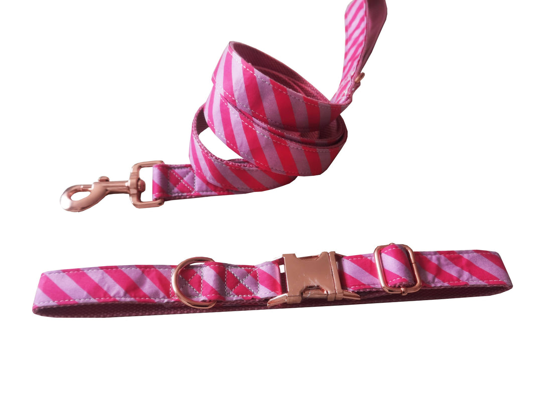 BARK by DOG - BETTY PINK COLLAR AND LEASH SET