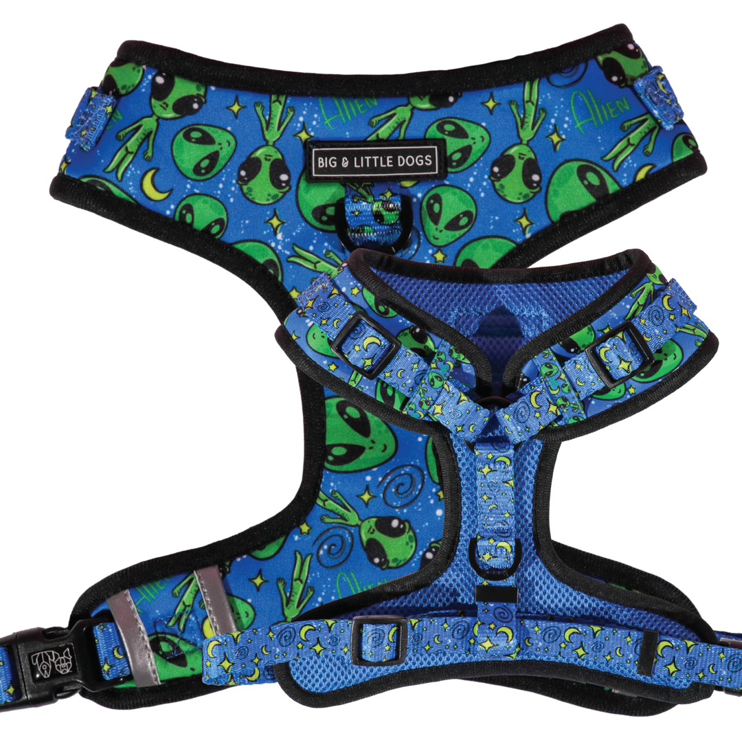 Big and Little Dogs - ADJUSTABLE DOG HARNESS: Alien Invasion