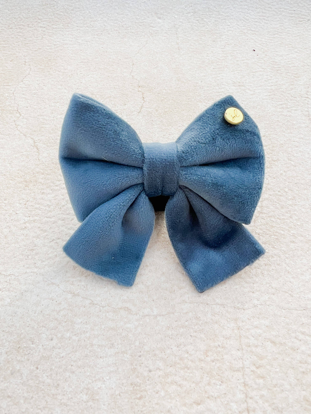 The Spotted Dog Company - Petrol Velvet Sailor Bow Tie