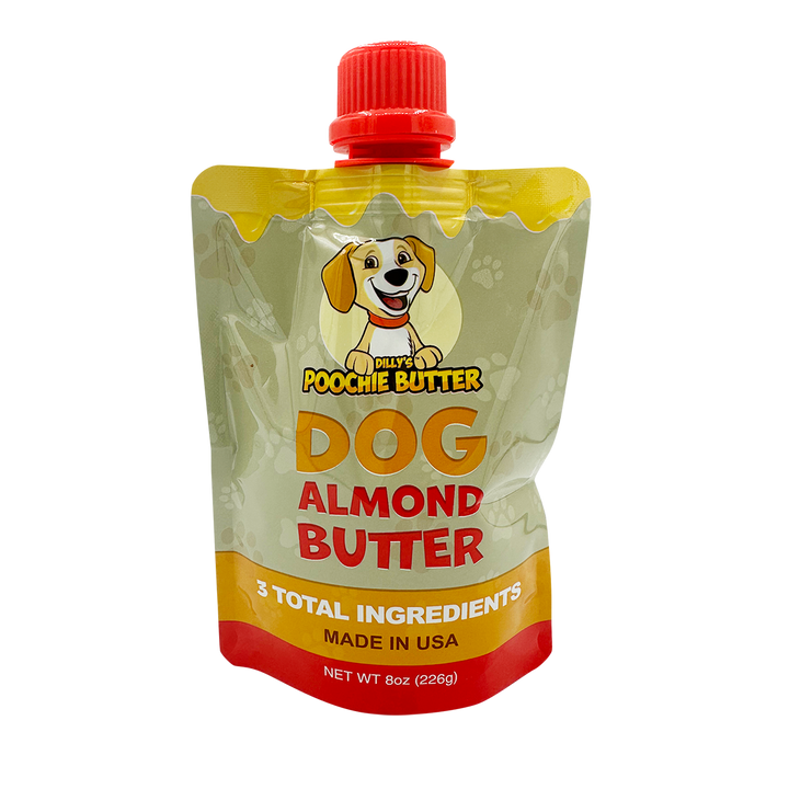 Poochie Butter - 8oz Dog Almond Butter Squeeze Pack