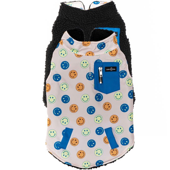 The Have a Nice Day Reversible Teddy Vest: Medium