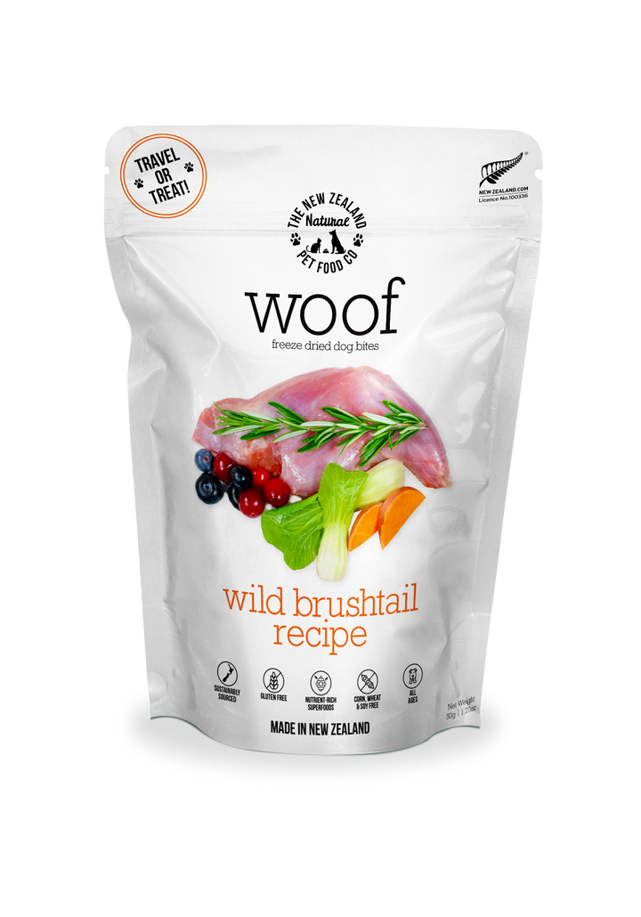 Woof Wild Brushtail Freeze Dried Dog Bites 1.76oz