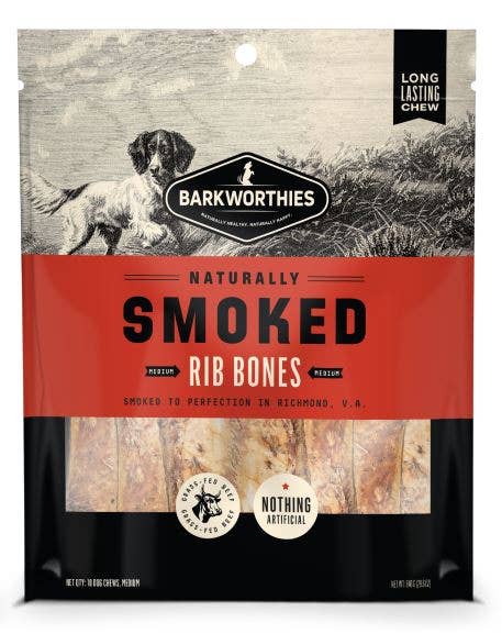 Pet Palette Distribution - Barkworthies Smoked Rib 10pk